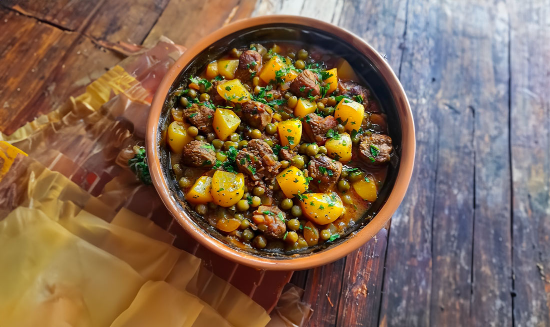 Tajine de Viande Hachée, Petits Pois et Pommes de Terre – Recettes
